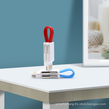 2020 Patent New Items 5A Current Type C USB Cable with Fast Charging 4in1 OTG Keychain Cables